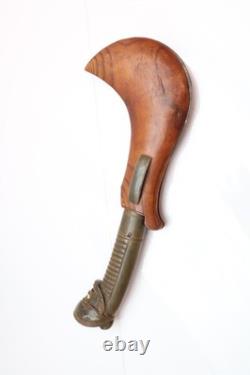 Rare Indonesian Dagger Fighting Sickle Knife with Java Wooden Sheath Bali