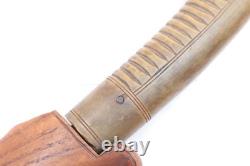 Rare Indonesian Dagger Fighting Sickle Knife with Java Wooden Sheath Bali