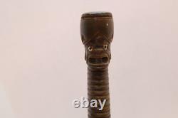 Rare Indonesian Dagger Fighting Sickle Knife with Java Wooden Sheath Bali