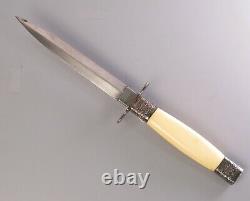 Rare J. Nowill & Sons Sheffield Celluloid Handle Stiletto Hunting Dagger Knife