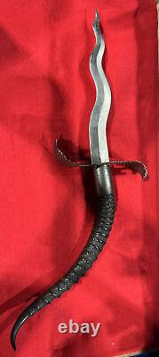 Rare Large Antique Kris Horn Dagger Africa Spain Spanish Navaja Fighting Knife