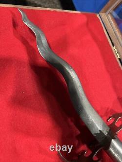 Rare Large Antique Kris Horn Dagger Africa Spain Spanish Navaja Fighting Knife