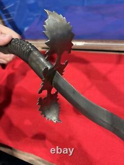 Rare Large Antique Kris Horn Dagger Africa Spain Spanish Navaja Fighting Knife