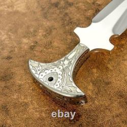 Rare Modern 8 Dagger, Custom Made Forged Steel Blade, Tactical Survival Knife
