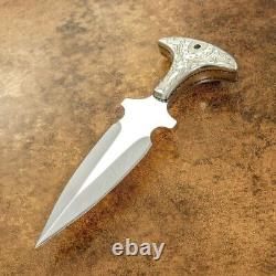 Rare Modern 8 Dagger, Custom Made Forged Steel Blade, Tactical Survival Knife