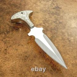 Rare Modern 8 Dagger, Custom Made Forged Steel Blade, Tactical Survival Knife