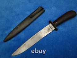 Rare Original Ww2 German Luftwaffe Puma Fighting Knife Boot Dagger And Scabbard
