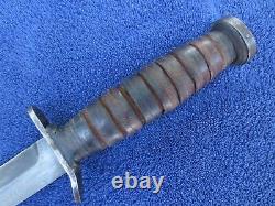Rare Original Ww2 M3 Fighting Knife Dagger And Sheath Aerial Blade Marked