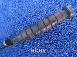 Rare Original Ww2 M3 Fighting Knife Dagger And Sheath Aerial Blade Marked