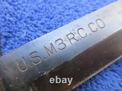 Rare Original Ww2 M3 Fighting Knife Rcc Blade Marked Dagger And Lf&c 1943 Sheath