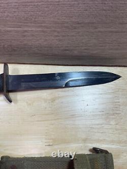 Rare Original Ww2 Us M3 Case Blade Marked Fighting Knife Dagger And M8 Sheath
