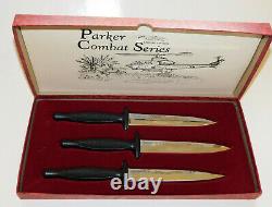 Rare Parker Fairbairn Sykes Style Combat Series 3 Dagger/knife Set Mint