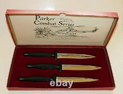 Rare Parker Fairbairn Sykes Style Combat Series 3 Dagger/knife Set Mint