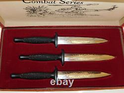 Rare Parker Fairbairn Sykes Style Combat Series 3 Dagger/knife Set Mint