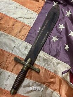 Rare Presentation CIVIL War Fighting Dagger Knife Given To Railroad Officer