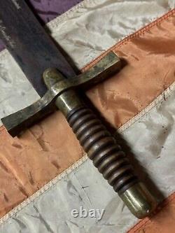 Rare Presentation CIVIL War Fighting Dagger Knife Given To Railroad Officer