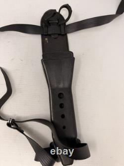 Rare Rostfrei Combat Dagger Knife Black Handle Germany with Holster Holder