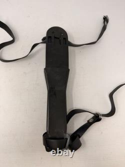 Rare Rostfrei Combat Dagger Knife Black Handle Germany with Holster Holder