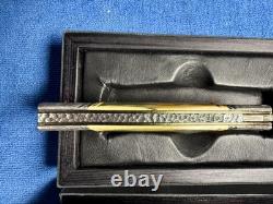 Rare Tony Karlsson knife-Meteorite Damascus-Folder Dagger-Titanium-Muona-Bark