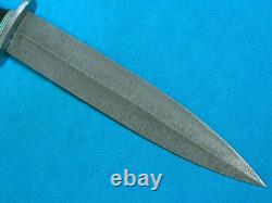 Rare Vintage Custom Damascus Combat Fighting Dirk Dagger Stiletto Survival Knife