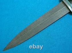 Rare Vintage Custom Damascus Combat Fighting Dirk Dagger Stiletto Survival Knife