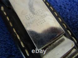 Rare Vintage Original Early Gerber Boot Dagger Mk1 Fighting Knife And Sheath