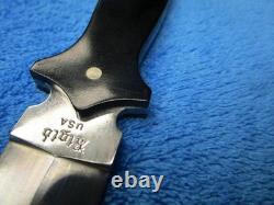 Rare Vintage Original Rigid Amigo Boot Micarta Dagger Fighting Knife And Sheath