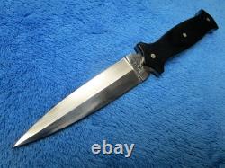 Rare Vintage Original Rigid Amigo Boot Micarta Dagger Fighting Knife And Sheath
