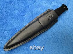 Rare Vintage Original Rigid Amigo Boot Micarta Dagger Fighting Knife And Sheath