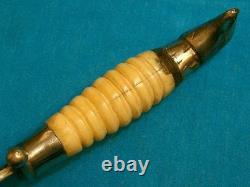 Rare Vintage Reyes Mexico Knife Bone Combat Fighting Dirk Dagger Stiletto Bowie