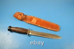 Rare WWII CASE XX Combat Utility Knife Dagger with Leather Sheath