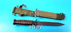 Rare WWII US Military K. I. Kinfolks M3 Fighting Knife Dagger + Scabbard