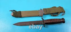 Rare WWII US Military K. I. Kinfolks M3 Fighting Knife Dagger + Scabbard