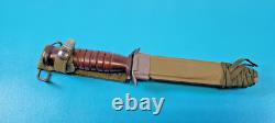Rare WWII US Military K. I. Kinfolks M3 Fighting Knife Dagger + Scabbard