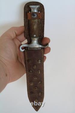 Rare WWII WW2 Chinese Dagger Youth Leader Fighting Knife with Sheath (9)