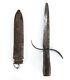 Revolutionary War-period Antique Fighting Knife / Dagger Named On Sheath 1700s
