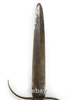 Revolutionary War-Period Antique Fighting Knife / Dagger Named on Sheath 1700s