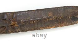 Revolutionary War-Period Antique Fighting Knife / Dagger Named on Sheath 1700s