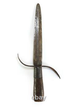 Revolutionary War-Period Fighting Knife / Dagger Named on Sheath Antique 1700s