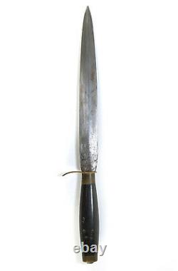 Revolutionary to Span-Am War Antique Fighting Knife or Dagger 12 with Sheath