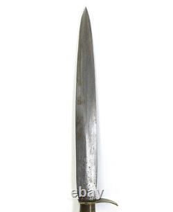 Revolutionary to Span-Am War Antique Fighting Knife or Dagger 12 with Sheath