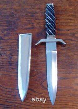 Ron Frazier Presentation Custom Dagger Knife W Nickel Silver Sheath Stunning