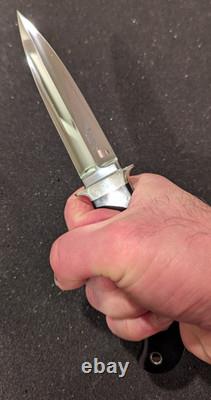 S. R. Johnson Custom Fixed Blade Knife Dagger Ebony Wood Handle Early Work
