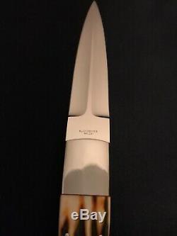 S. R. Johnson/H. Schneider Knife Makers Custom Stag Dagger-Loveless Design-Rare