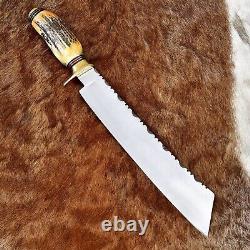 SC 18 D2 Steel Stage Bowie Knife Custom Handmade Hunting Knife Camping