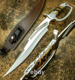 SC CUSTOM Hand Made D2 TOOL STEEL, TACTICAL, SURVIVAL, FULL TANG BOWIE KNIFE