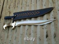 SC Rare Custom Handmade 22 Inches D2 Steel Hunting Bowie Machete Knife Full Tang