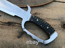 SHARDBLADE Custom Handmade D2 Steel Hunting Skinner Dagger Bowie Knife WithSheath