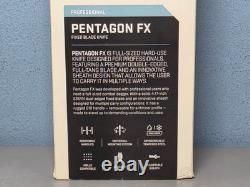 SOG Professional Pentagon FX Blackout Fixed Blade Knife 4.77 S35VN Dual-Edged