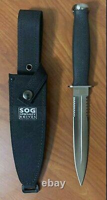 SOG Specialty S25 Seki Japan Desert Dagger Fixed Blade Knife & Sheath Circa 1991